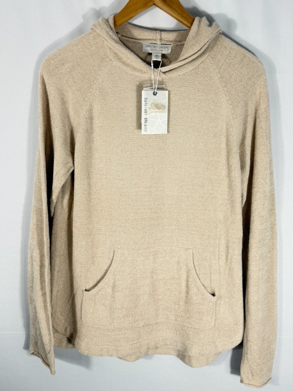 Barefoot Dreams CozyChic Ultra Lite Hoodie NWT XS Cream Cozy Lounge Sweater